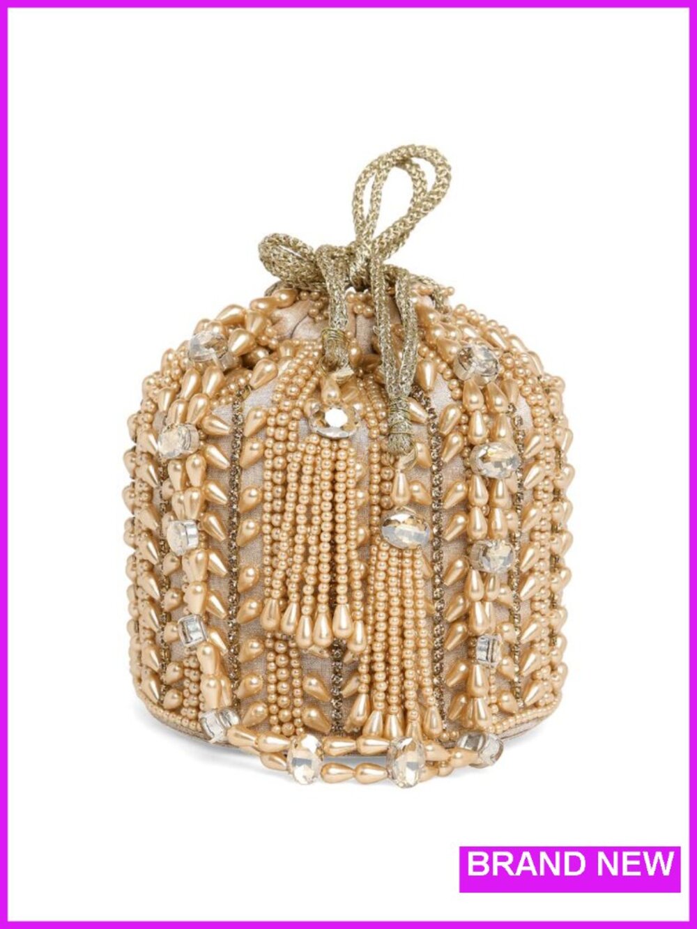 Evening Potli Bag with Drawstring Ethnic Bride Purse